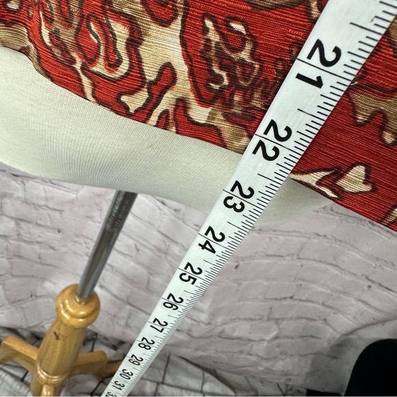 vintage trenz by theresa renz botanical print boxy Jacket sz L silk blend - Picture 5 of 9